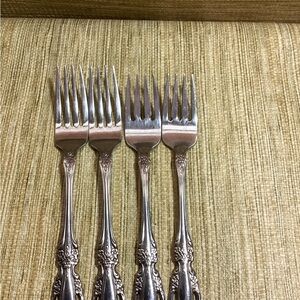 Oneida RAPHAEL HH Distinction Stainless Silver Fork Set 2 Salad 2 Dinner